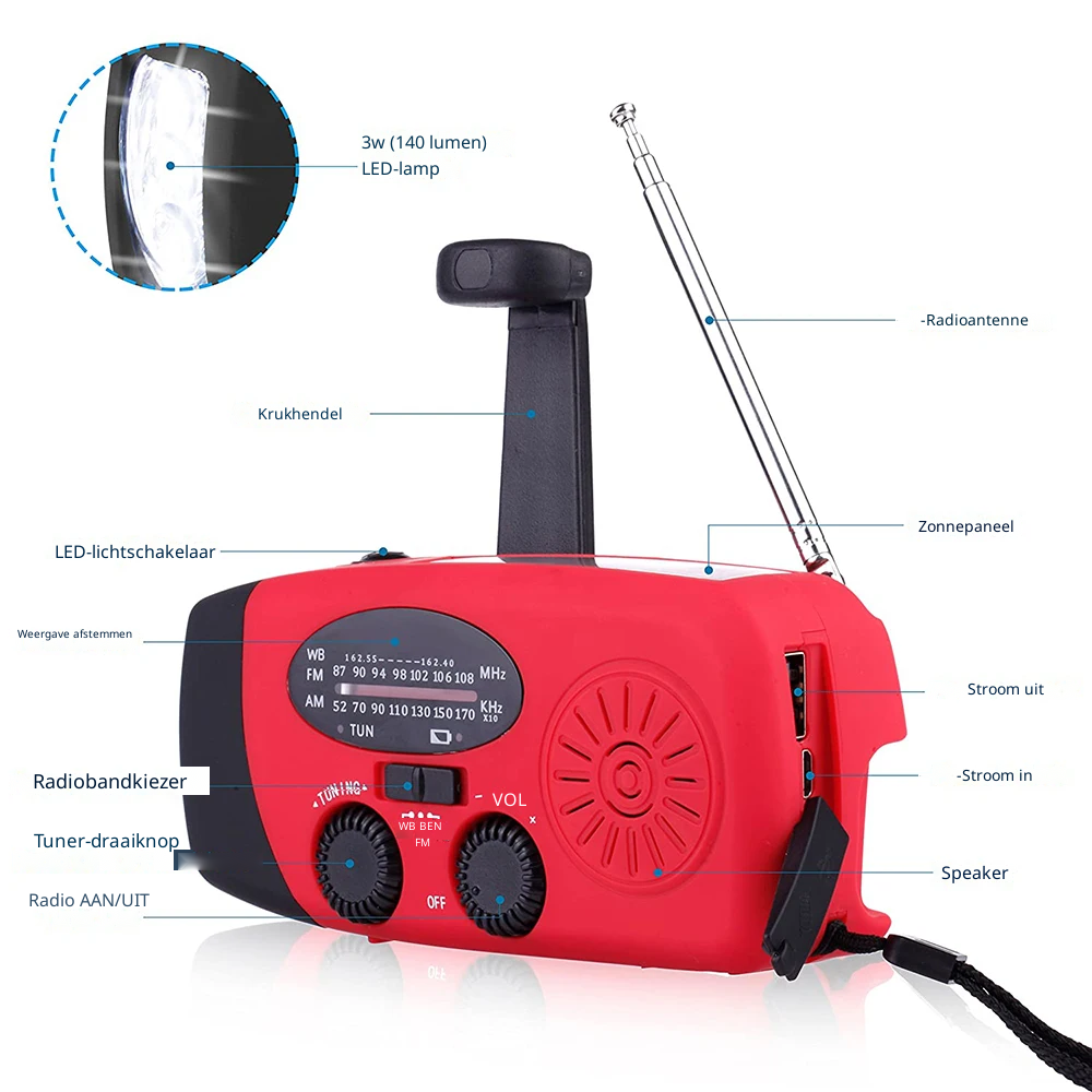 All-in-One Noodradio - Rood