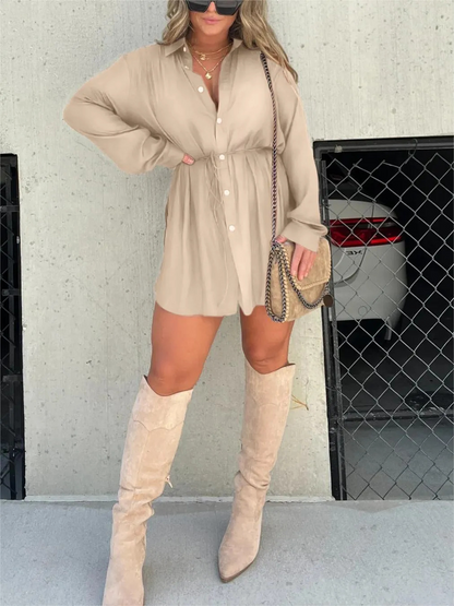 Laurentien™ - Trendy Satijnen Romper Jurk