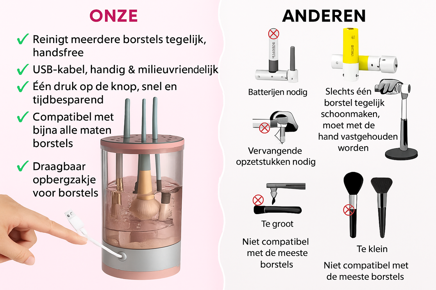 Automatische Make-upkwast Reiniger