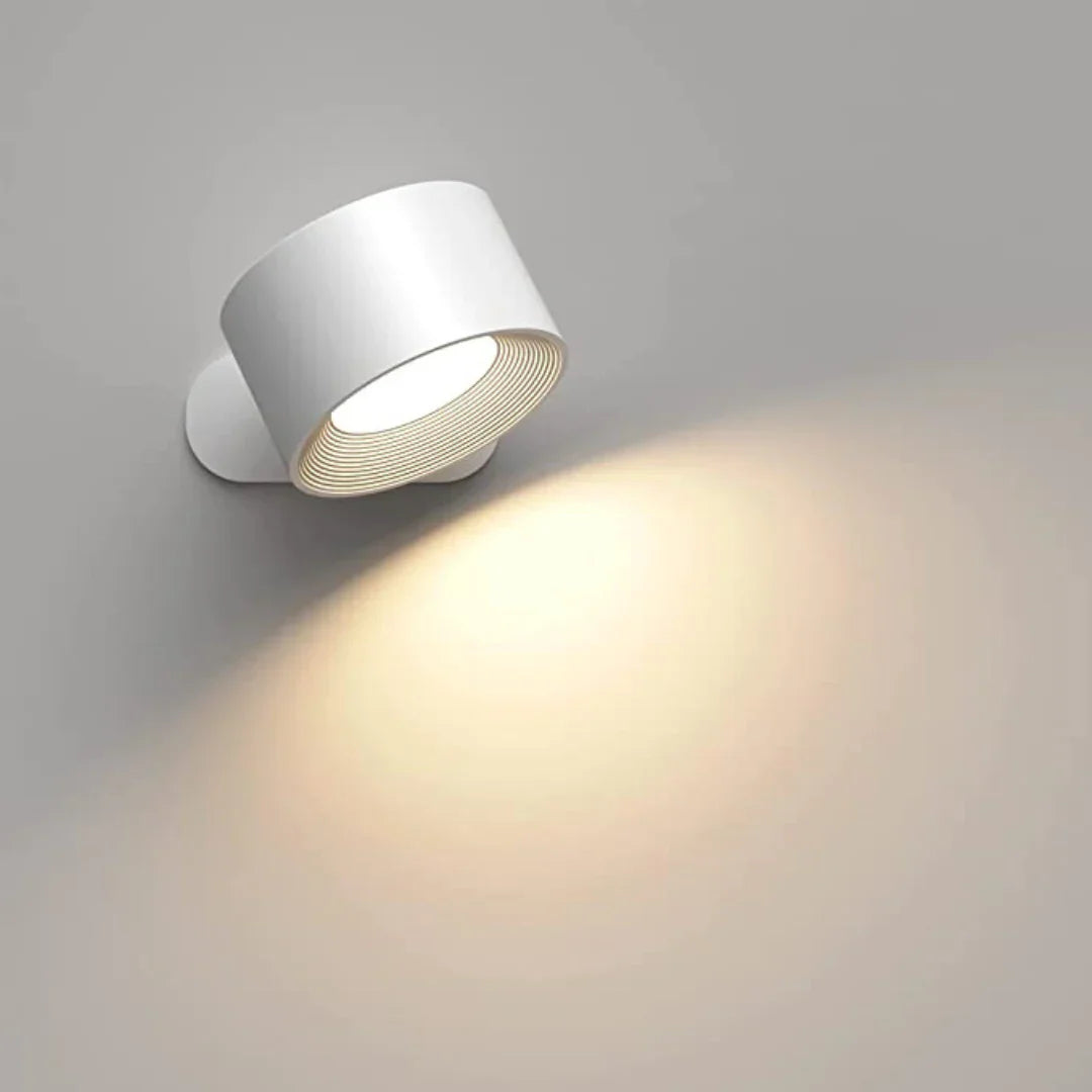 Lumora™ | Draadloze Dimbare LED Wandlamp met 360° Draaifunctie