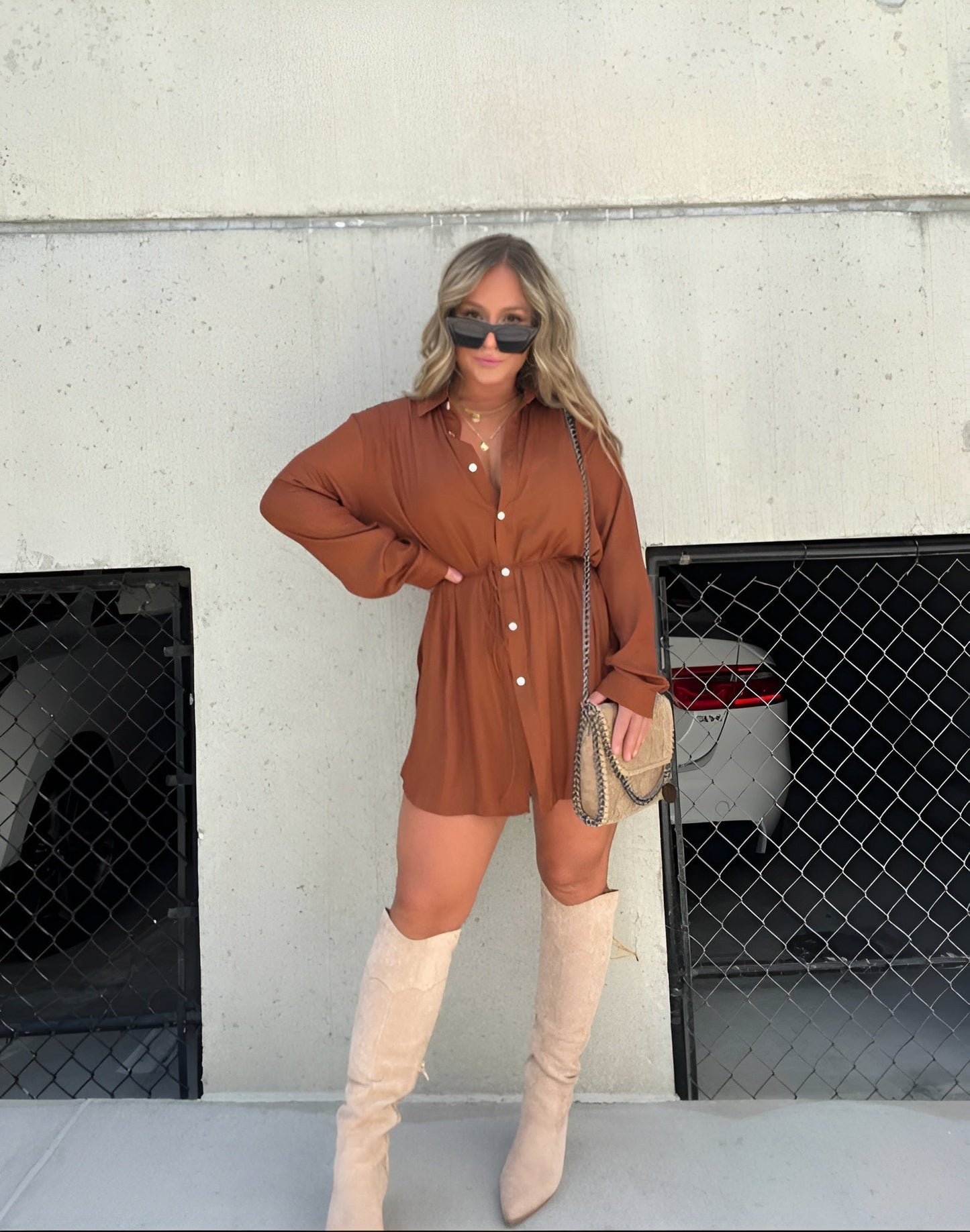 Laurentien™ - Trendy Satijnen Romper Jurk