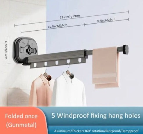 Flexline™ - Ruimtebesparend Droogrek voor Efficiënt Kledingdrogen