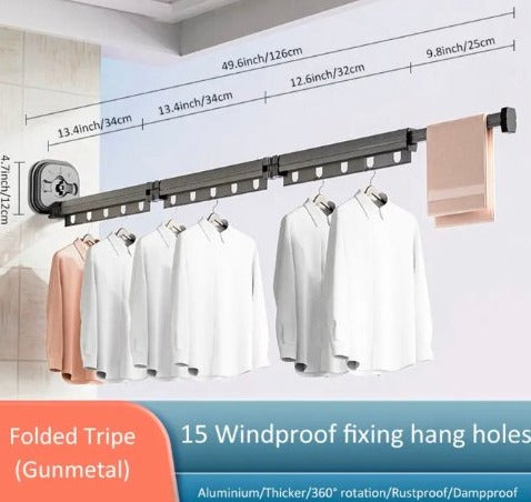 Flexline™ - Ruimtebesparend Droogrek voor Efficiënt Kledingdrogen