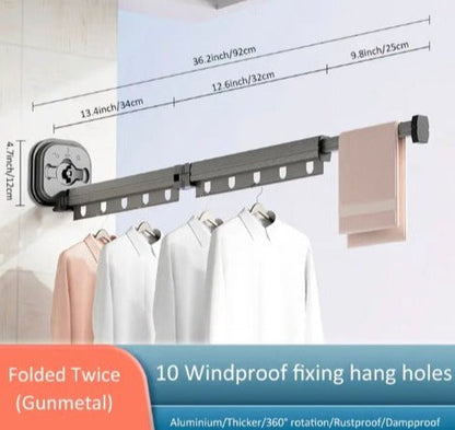 Flexline™ - Ruimtebesparend Droogrek voor Efficiënt Kledingdrogen