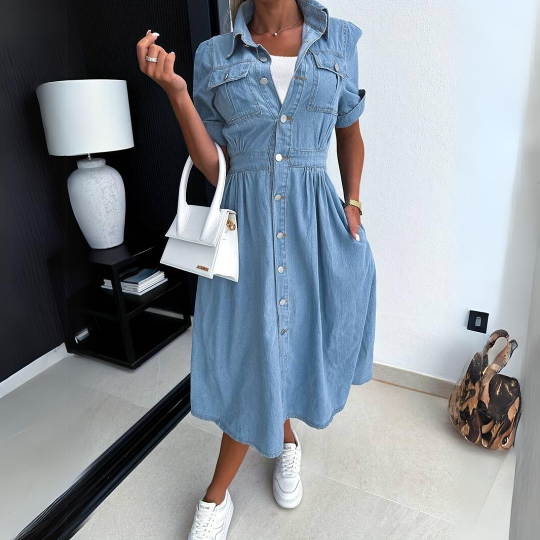Demi™ | Casual Denim Jurk