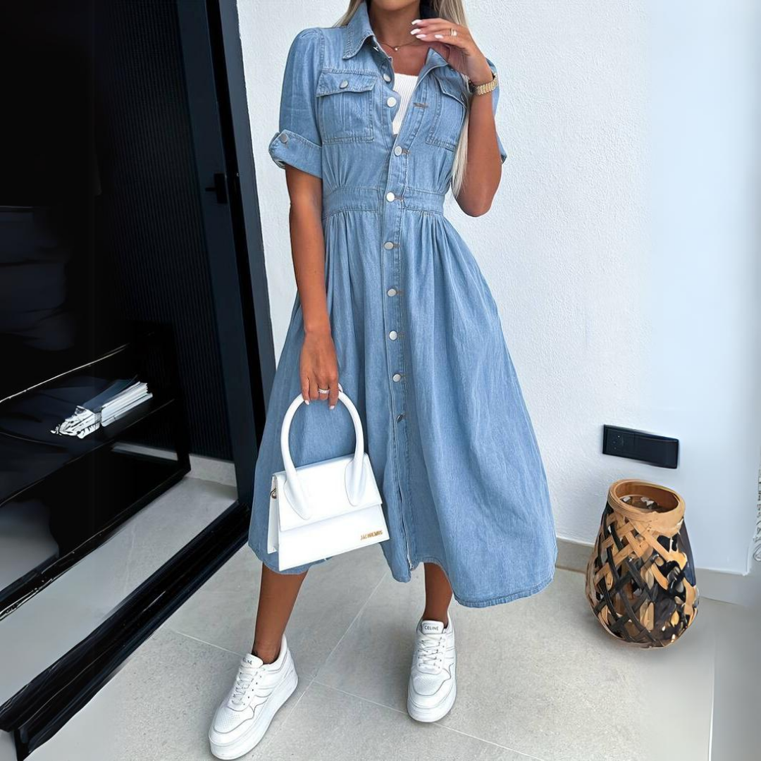 Demi™ | Casual Denim Jurk