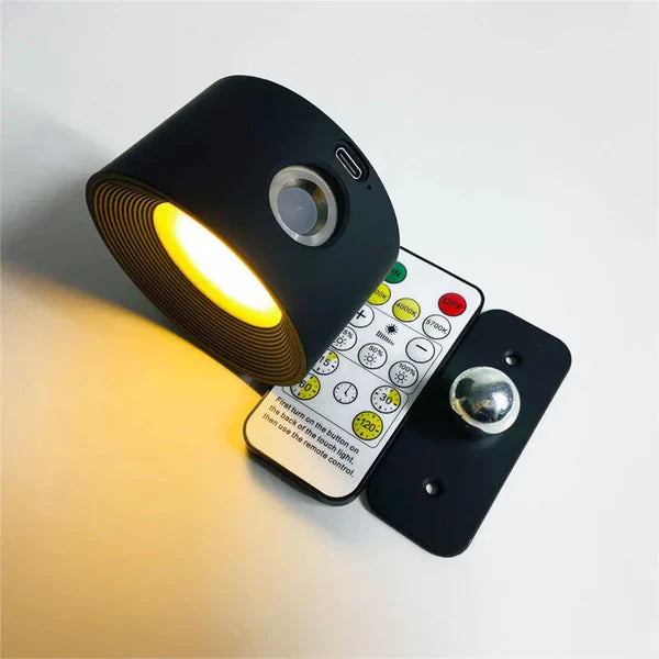 Lumora™ | Draadloze Dimbare LED Wandlamp met 360° Draaifunctie