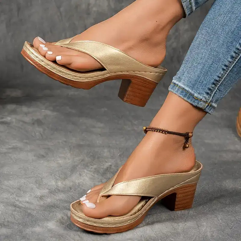 Clair™ | Comfortabele en stijlvolle orthopedische sandalen met hoge hak